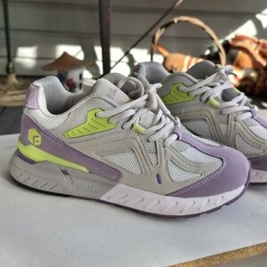 FitVille Rebound Core Women's Size 6.5W Walking Shoes Suede Purple Arch Support